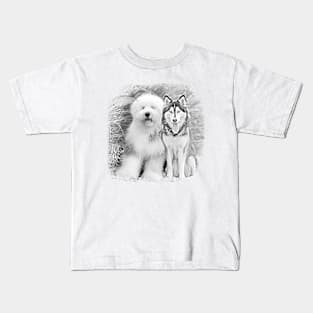 Dog Pencil Draw Kids T-Shirt